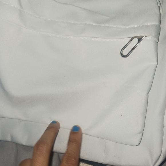 Men White Cloth Bagpack - Picture 14 of 15